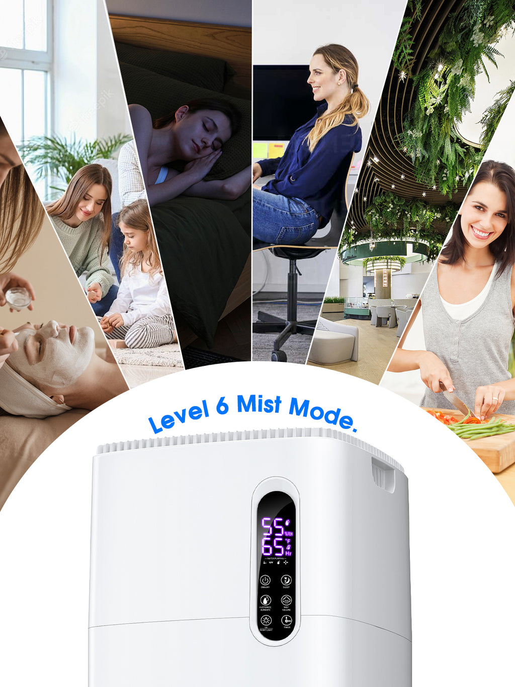 MONISEN 26L/5.7Gal Humidifier Large Room 3000 ft², Supersized Cool Mist, 38H Quiet Humidifiers for Bedroom, 2000mL/h Mist Output, Touch/Remote Control, Humidifiers for Home, Whole House, Plant, White