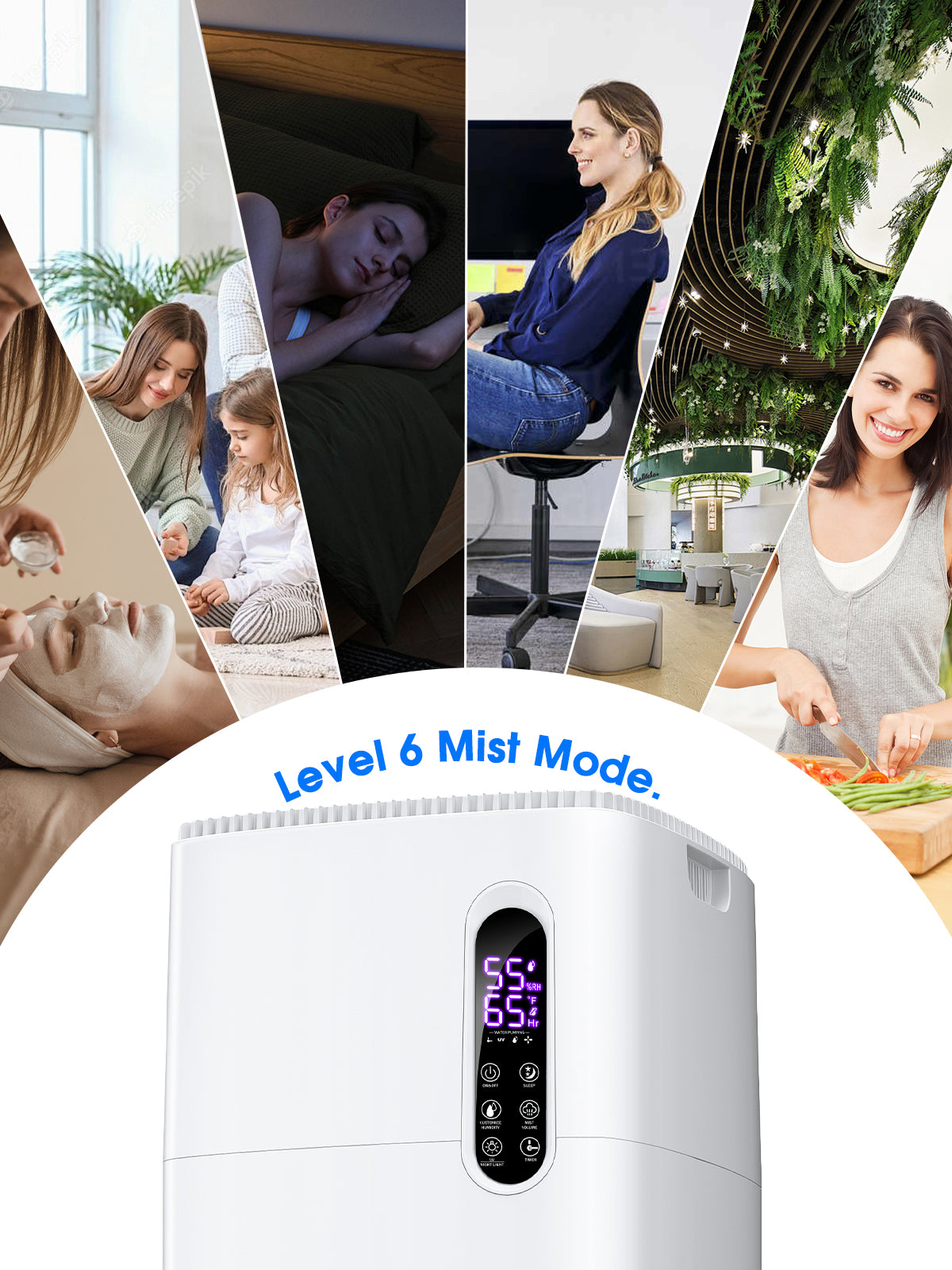MONISEN 26L/5.7Gal Humidifier Large Room 3000 ft², Supersized Cool Mist, 38H Quiet Humidifiers for Bedroom, 2000mL/h Mist Output, Touch/Remote Control, Humidifiers for Home, Whole House, Plant, White